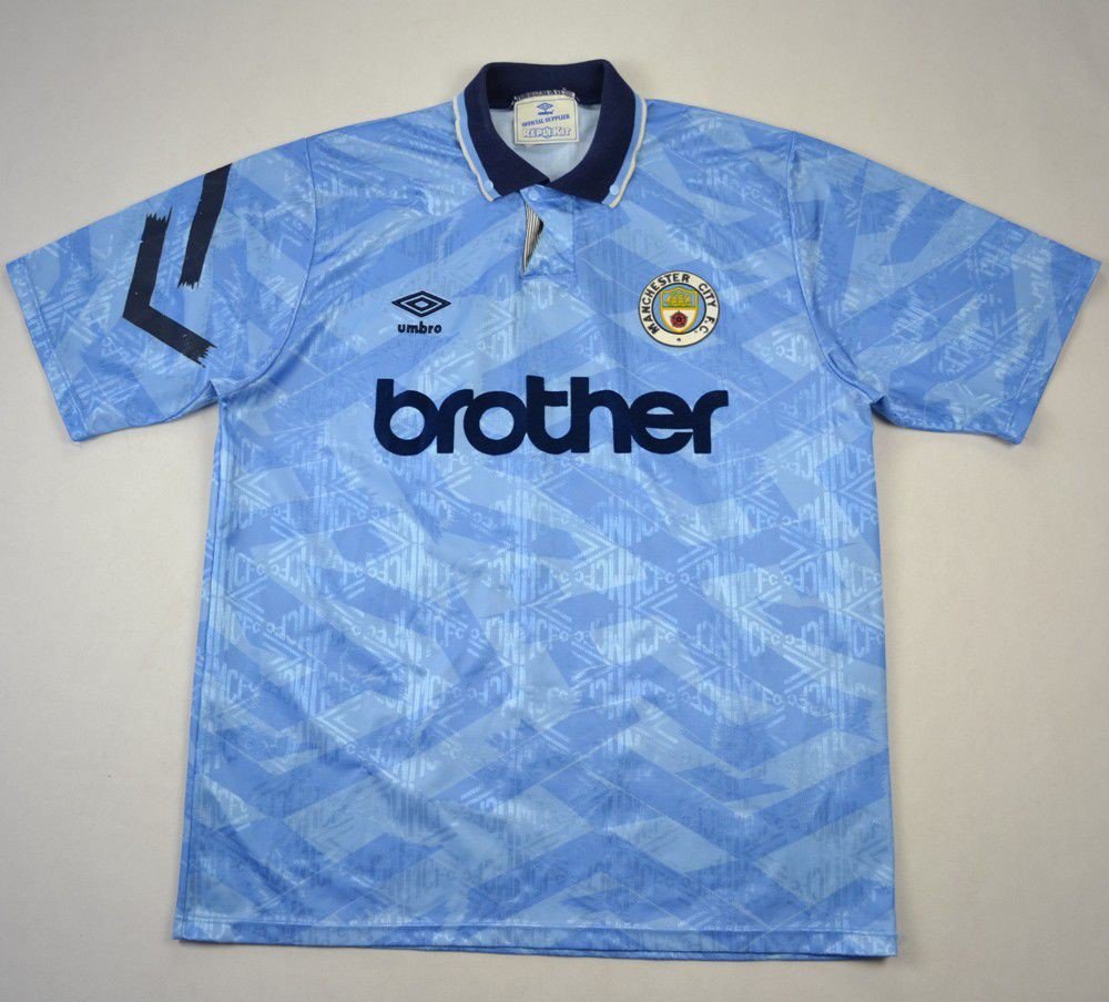 1991-93 MANCHESTER CITY SHIRT L Football / Soccer \ Premier League