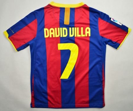 2010-11 FC BARCELONA  *DAVID VILLA*  SHIRT M. BOYS 140-150 CM