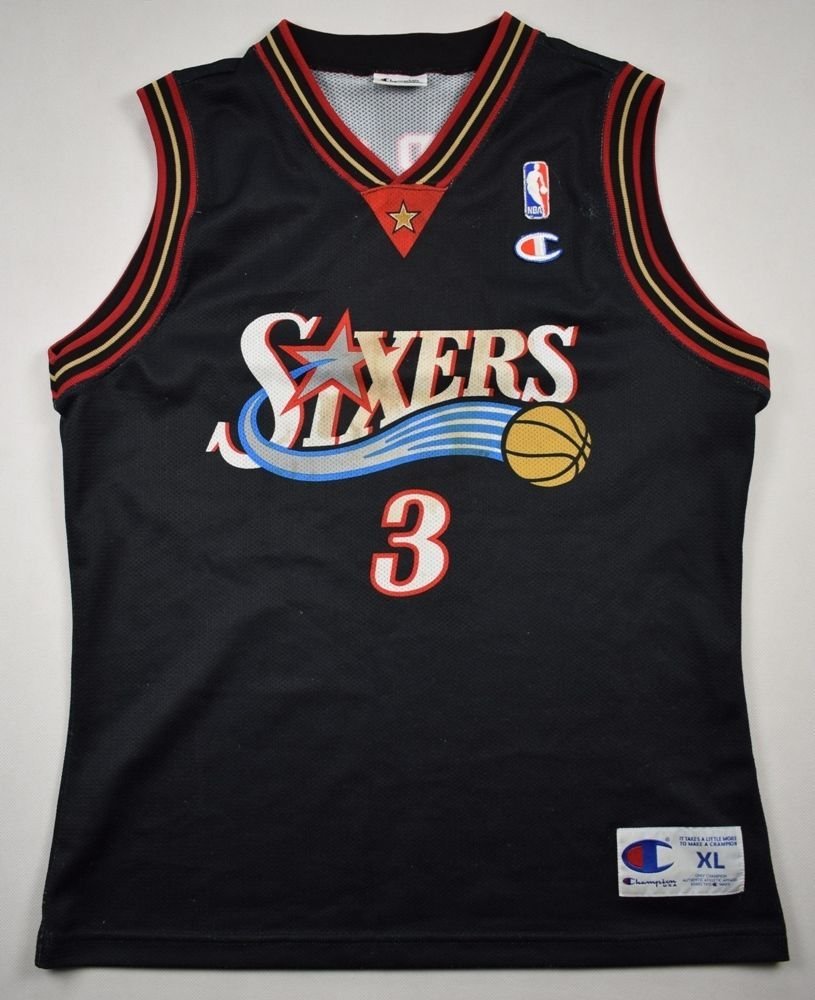 PHILADELPHIA 76ERS *IVERSON* NBA CHAMPION SHIRT XL. BOYS 164 CM Other ...