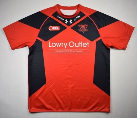 SALFORD RED DEVILS RUGBY UNDER ARMOUR SHIRT L Rugby \ Rugby League ...