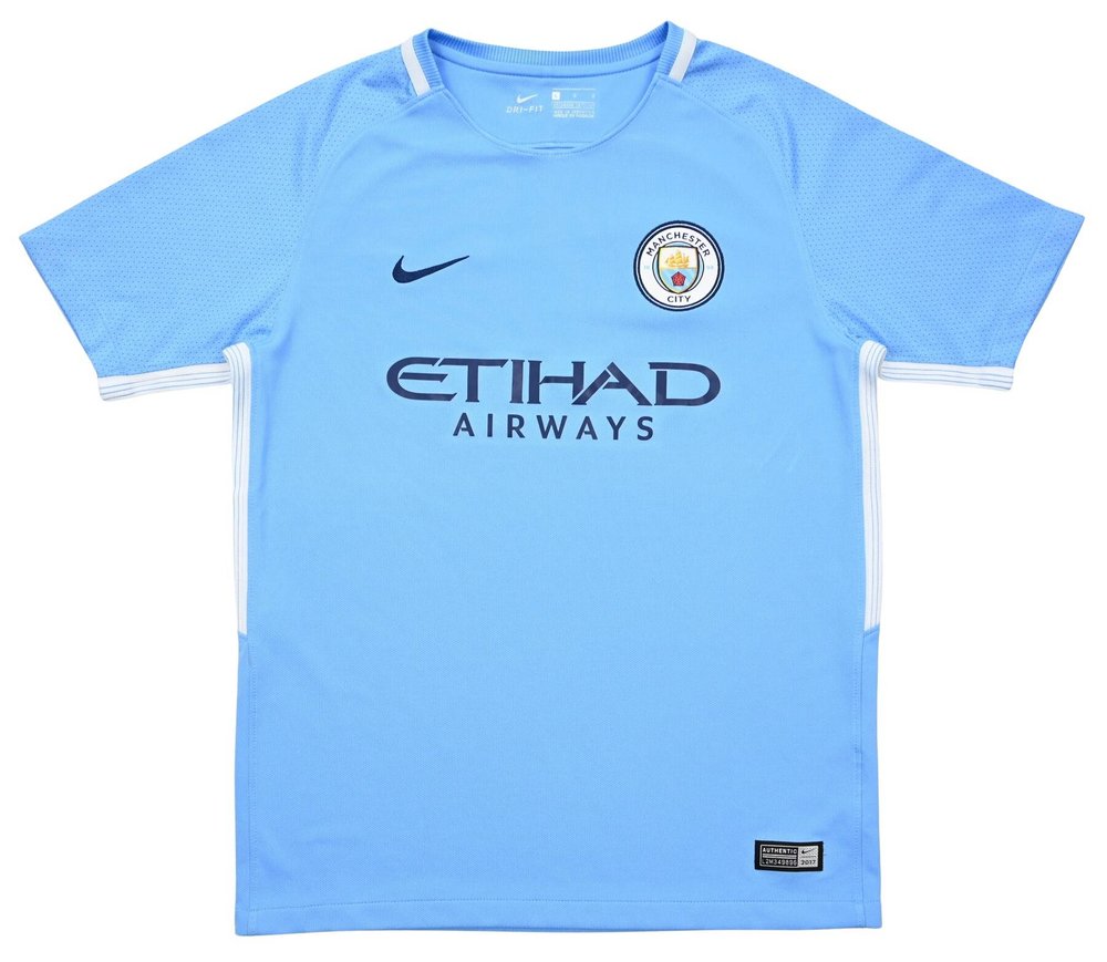 2017-18 Manchester City Shirt L. Boys Football   Soccer \ Premier 