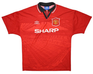 1993 1994 Manchester United Umbro home jersey Vintage Sharp Original L size