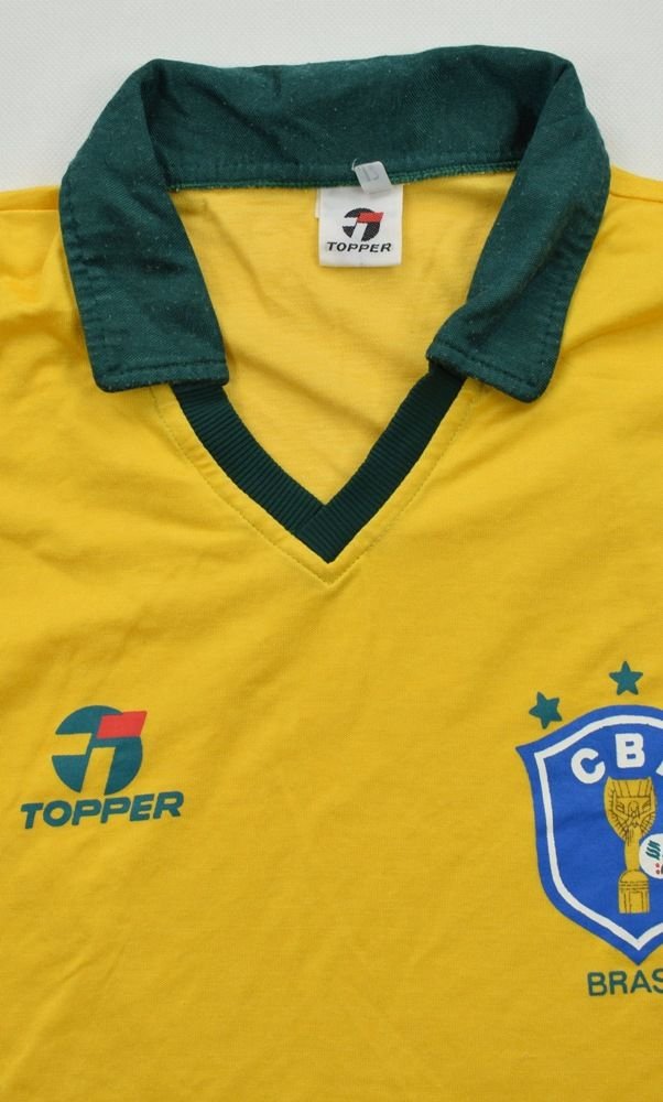 Brazil National football team jersey home shirt 1985/1988 size XL