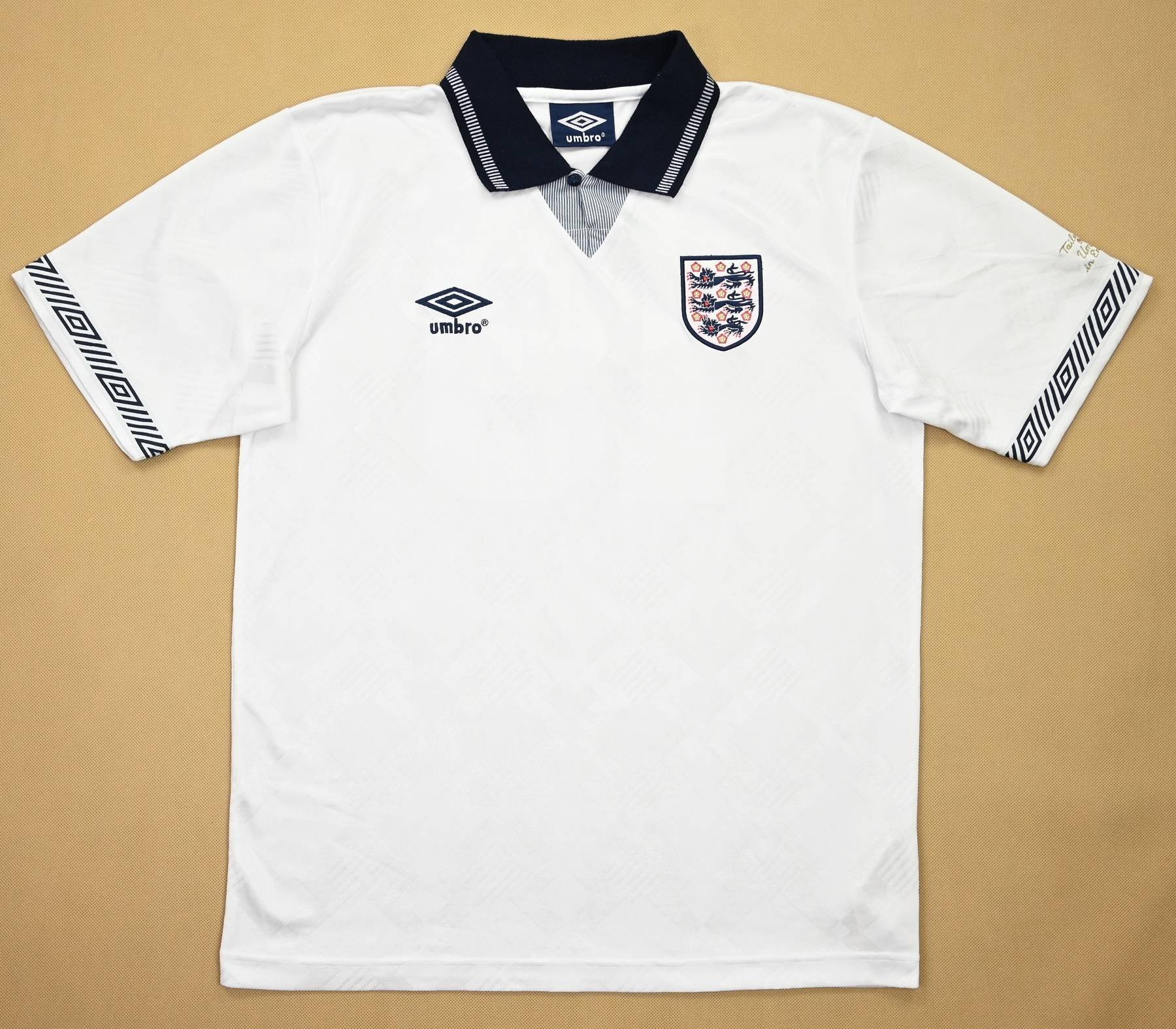 1990-92 ENGLAND #19 *GASCOIGNE* REEDITION SHIRT M Football / Soccer ...