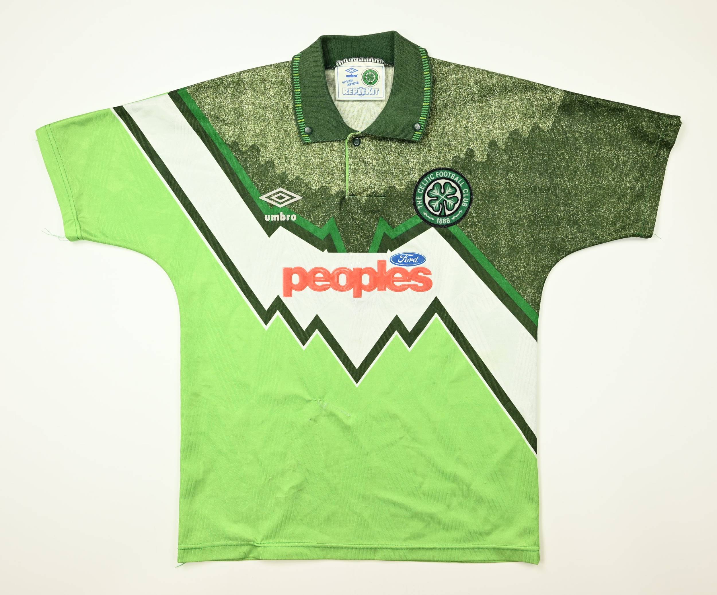 Vintage Glasgow Celtic Jersey 1991 Shirt Ford People Scotland Ireland Umbro  Magl