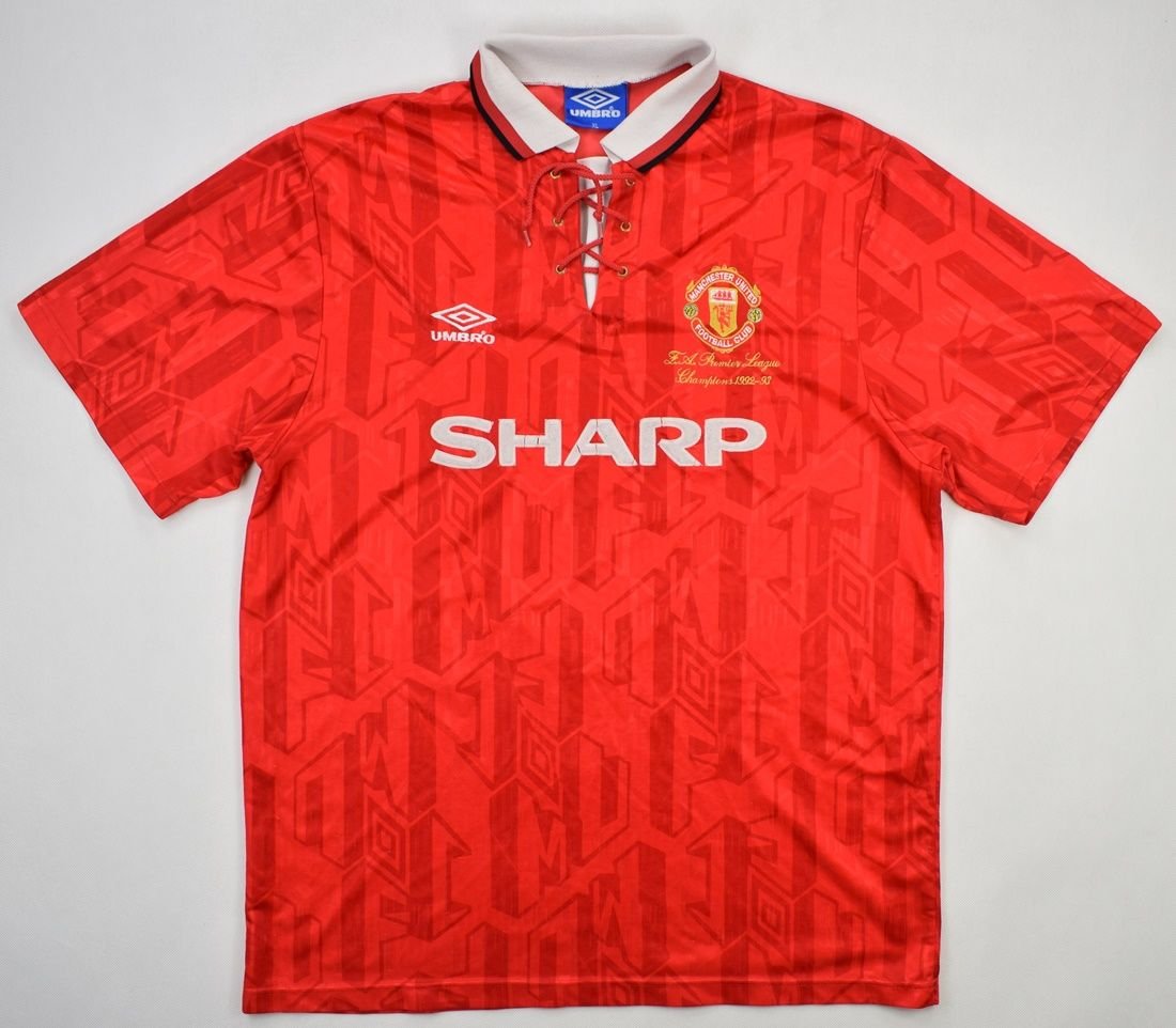 1992-94 MANCHESTER UNITED SHIRT XL Football / Soccer \ Premier League ...