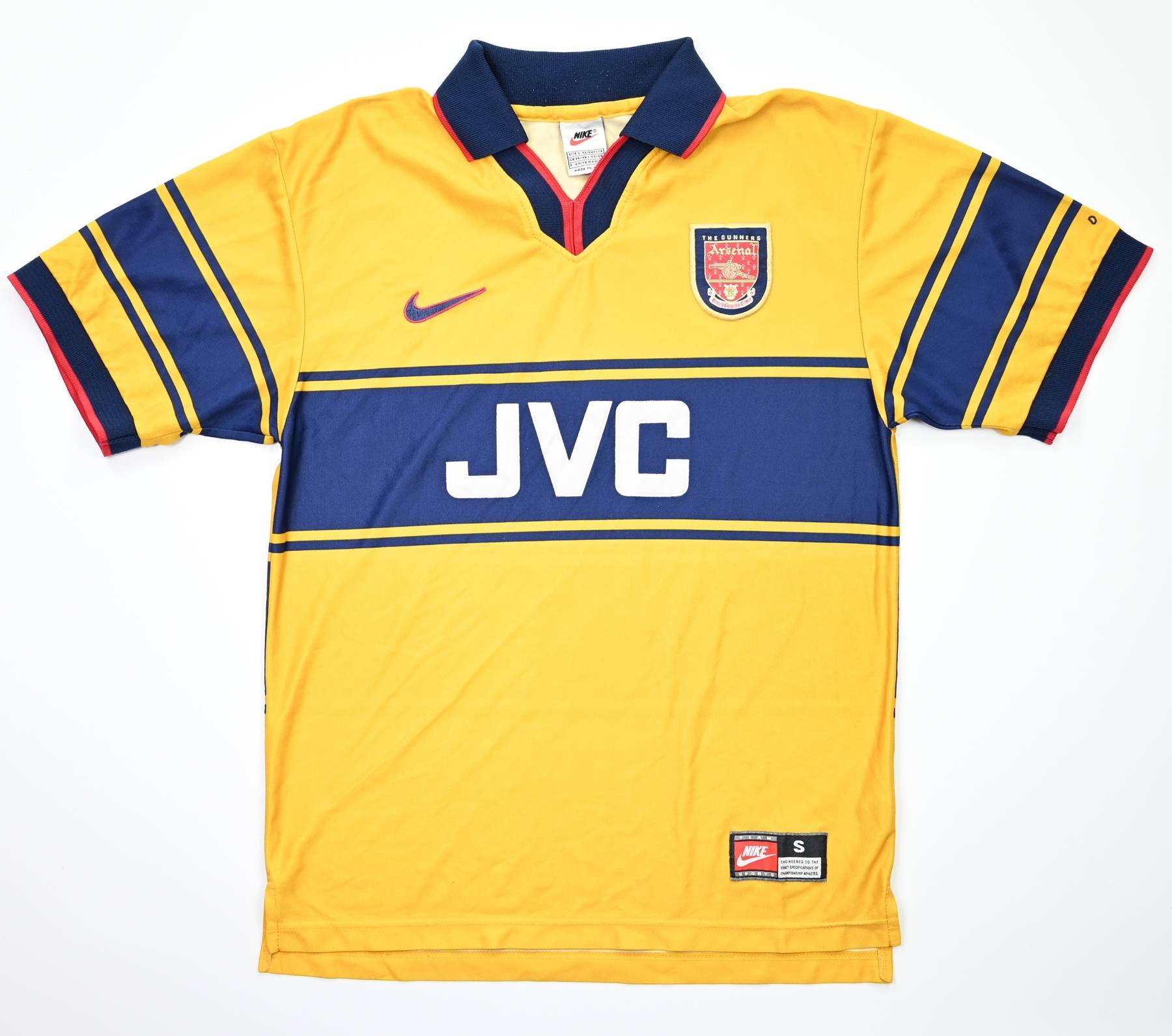 ARSENAL Maillot 1998 1999 Home Vintage Nike Made in UK JVC Premier League  Football Homme - Gabba Vintage