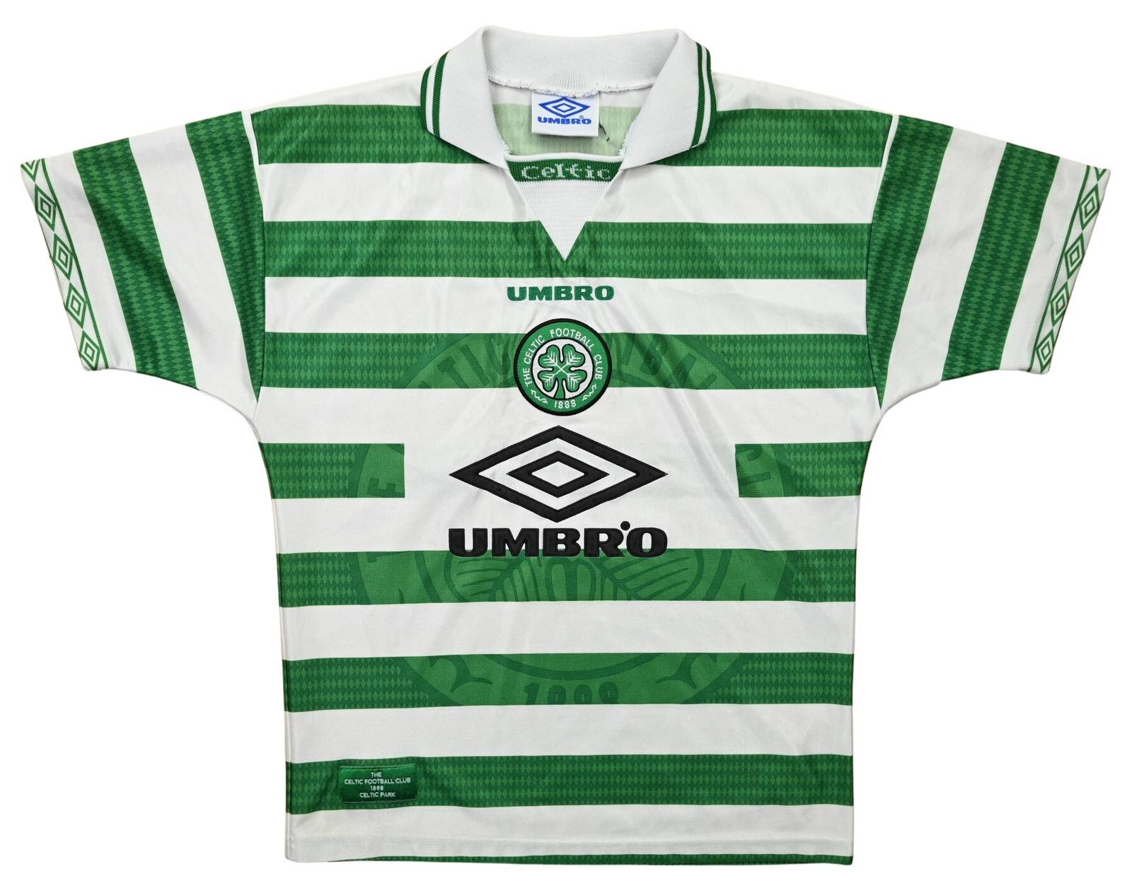 CELTIC GLASGOW 1997/99 Home Football Shirt XL Umbro Vintage Soccer