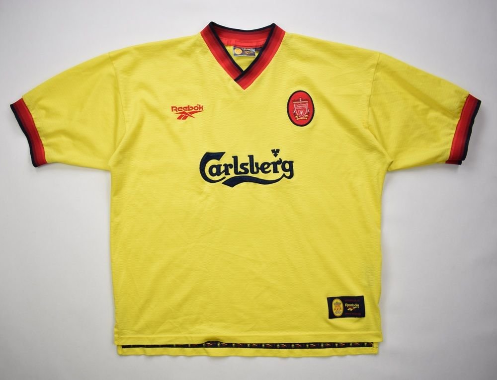 1994-95 yellow Liverpool Adidas shirt, retroiscooler