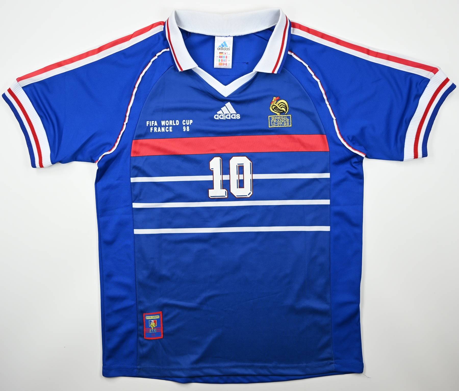 Zidane 1998 france store jersey