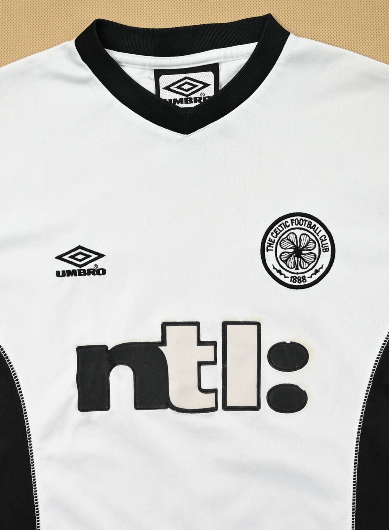 Umbro 2000-02 Celtic Glasgow Shirt S. Boys Kids