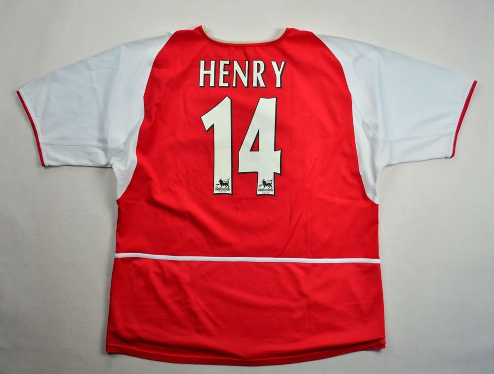 2002 04 Arsenal London Henry Shirt Xl Football Soccer Premier