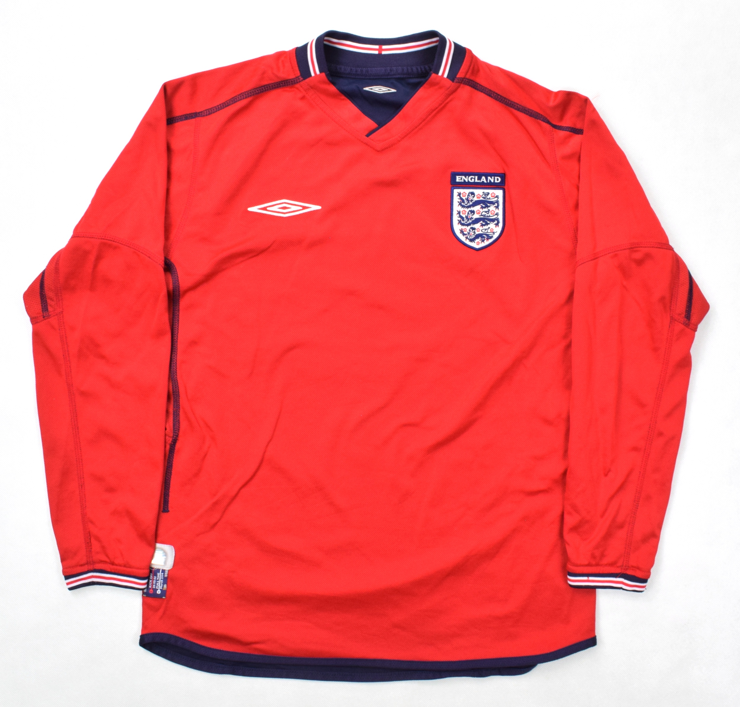 2002 04 England Longsleeve Shirt Xl Boys Football Soccer