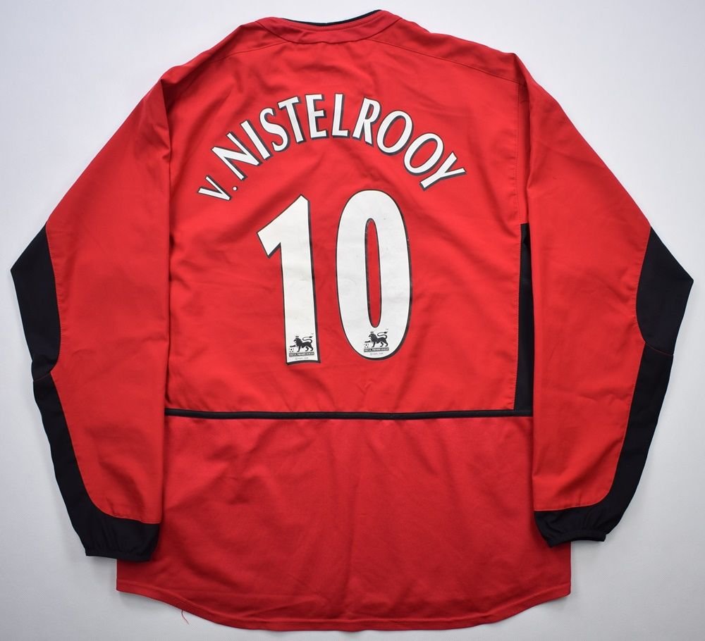 2002 04 Manchester United Vnistelrooy Shirt Xl Football Soccer Premier League 