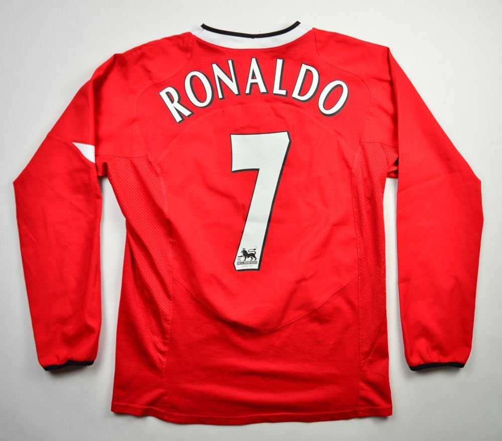 2004-06 MANCHESTER UNITED *RONALDO* LONGSLEEVE SHIRT XL. BOYS Football ...