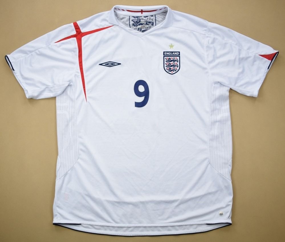 2005-07 ENGLAND *ROONEY* SHIRT XXL