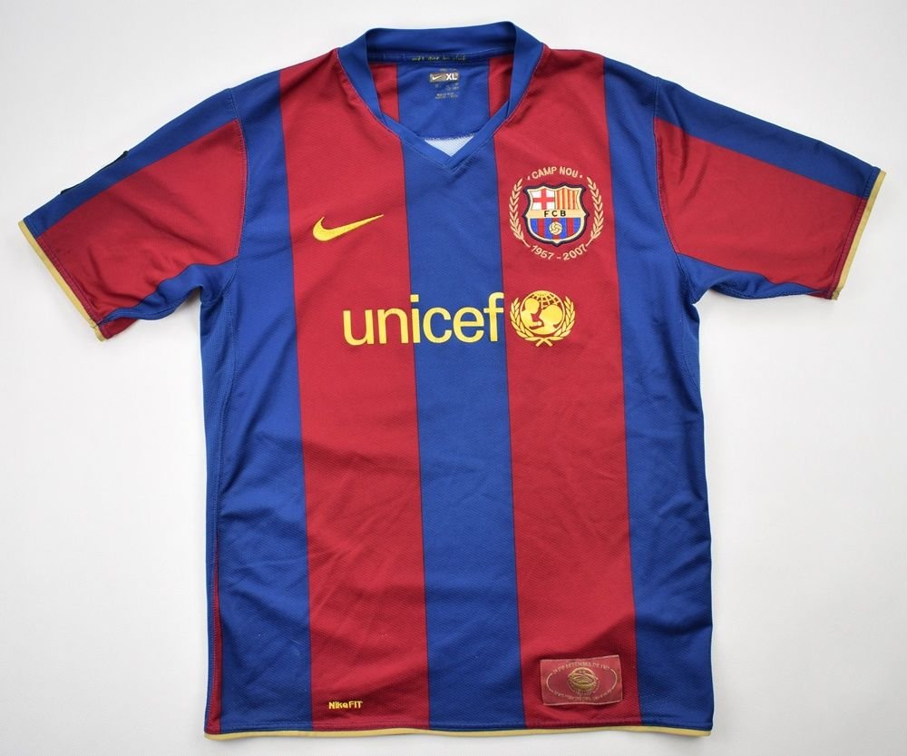 2007-08 FC BARCELONA SHIRT XL. BOYS 