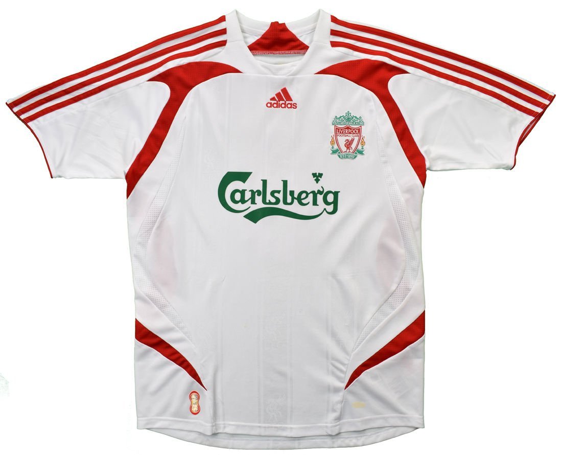 white carlsberg liverpool kit