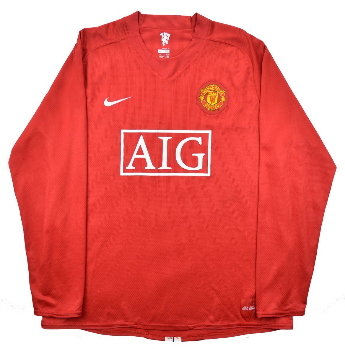 Ronaldo Manchester United Jersey 2008 Black Long sleeve Retro Away Jersey L