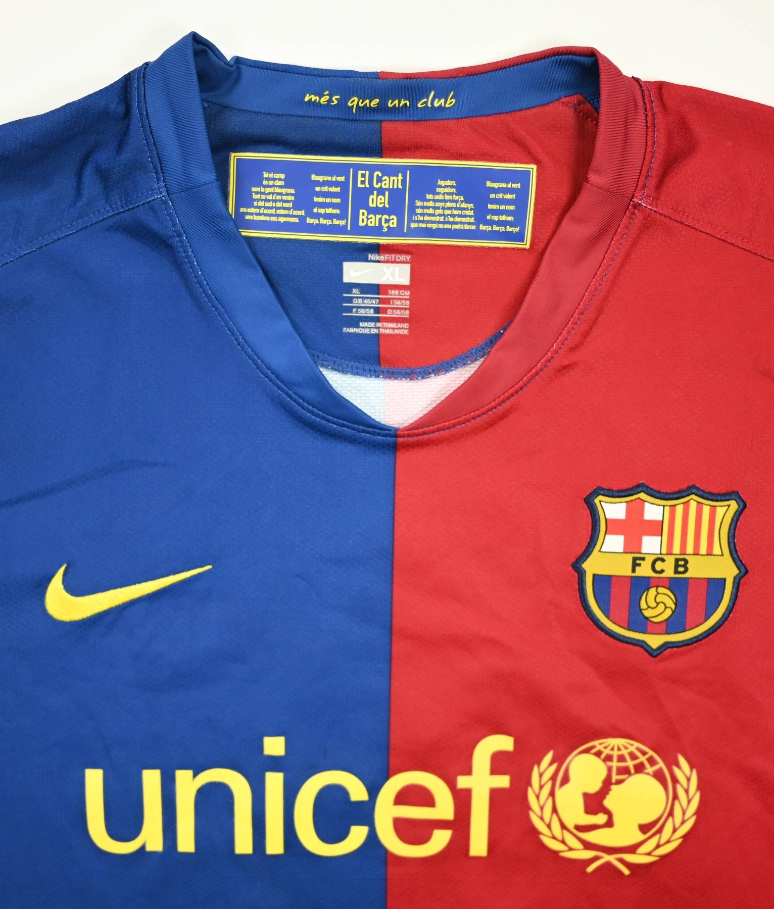 2008-09 FC BARCELONA *INIESTA* SHIRT XL Football / Soccer \ European ...