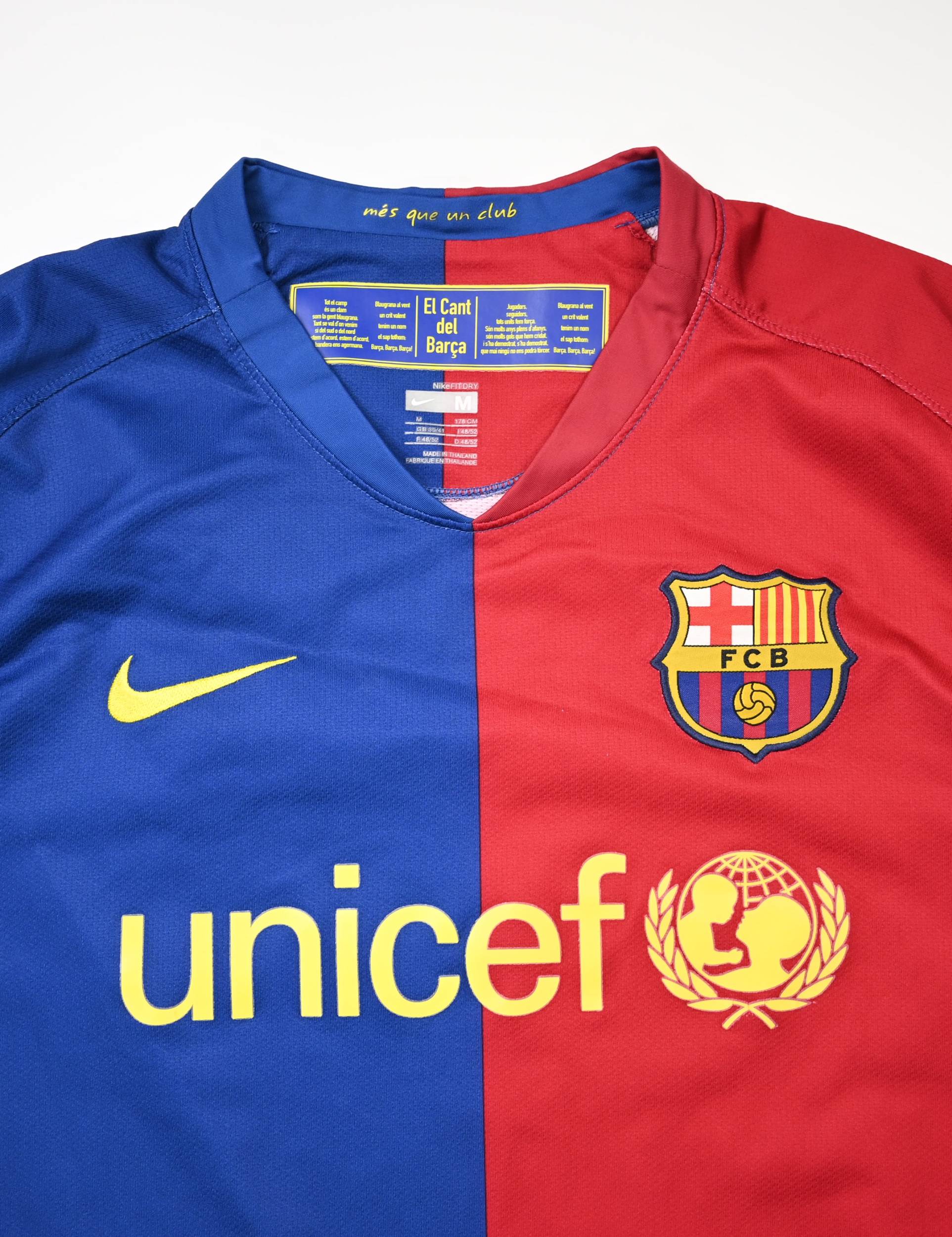 2008-09 FC BARCELONA *MESSI* SHIRT M Football / Soccer \ European Clubs ...