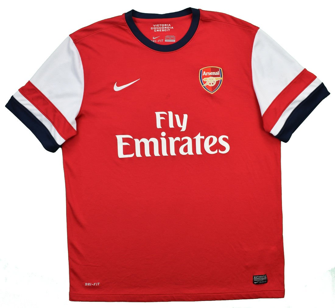 no 14 Arsenal 2012-2013 Champions League Home Football Shirt Name Set Number 