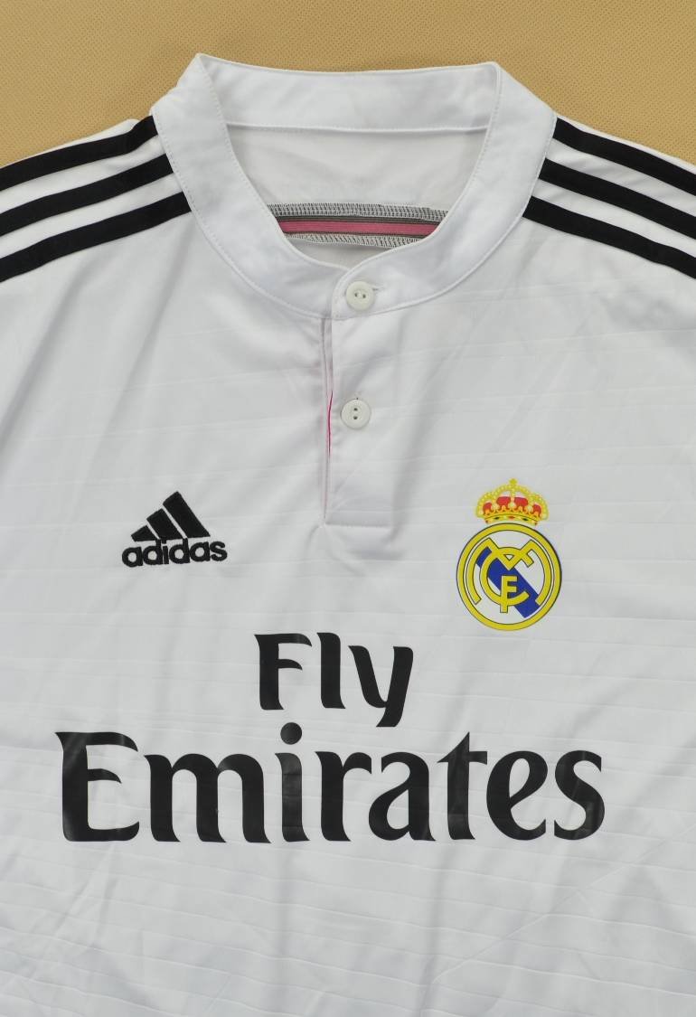 REAL MADRID 2014 2015 JAMES 10 HOME SHIRT LONG SLEEVE (Excellent) L – Foot- Jerseys