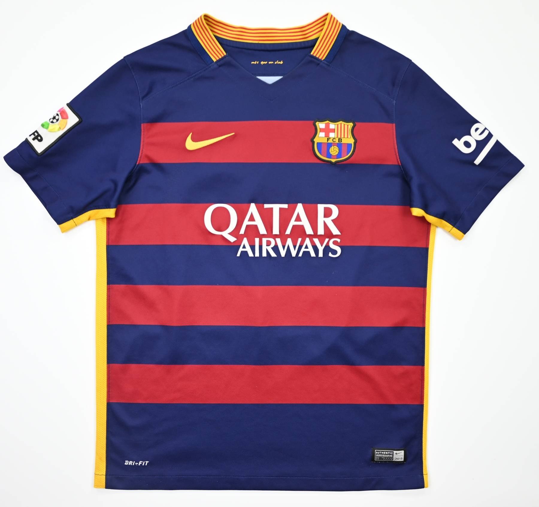 2015-16 FC BARCELONA *NEYMAR JR.* SHIRT L. BOYS Football / Soccer ...