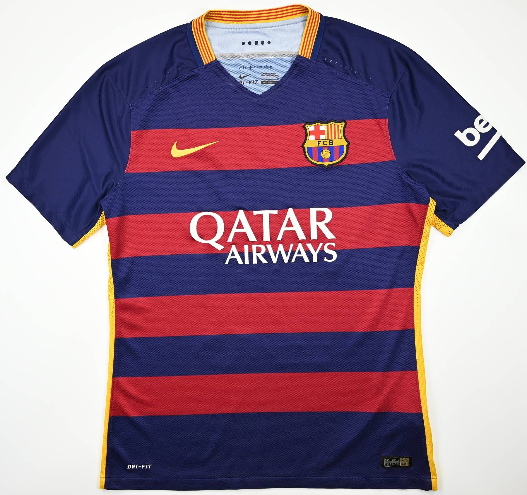 Messi Barcelona Match issued / worn Shirt, UCL 2015/16 - CharityStars