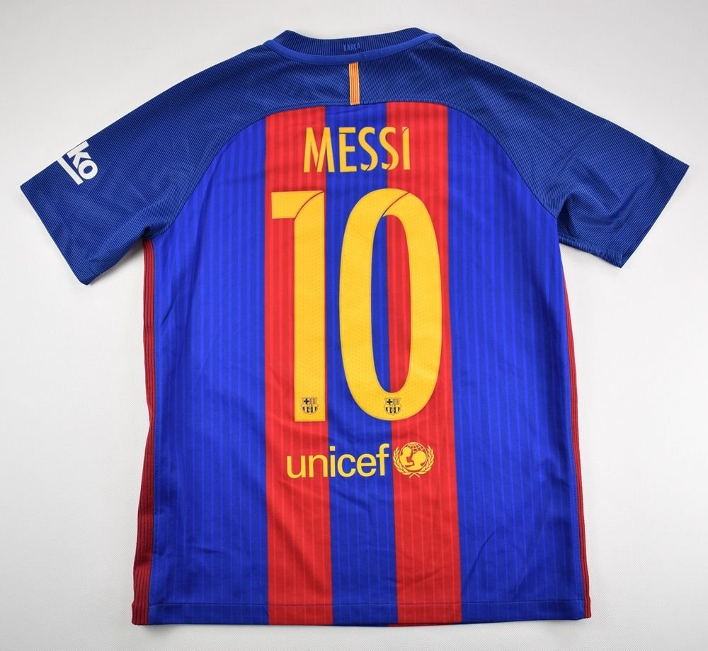 16 17 Fc Barcelona Messi Shirt Xl Boys Football Soccer European Clubs Spanish Clubs Fc Barcelona Classic Shirts Com