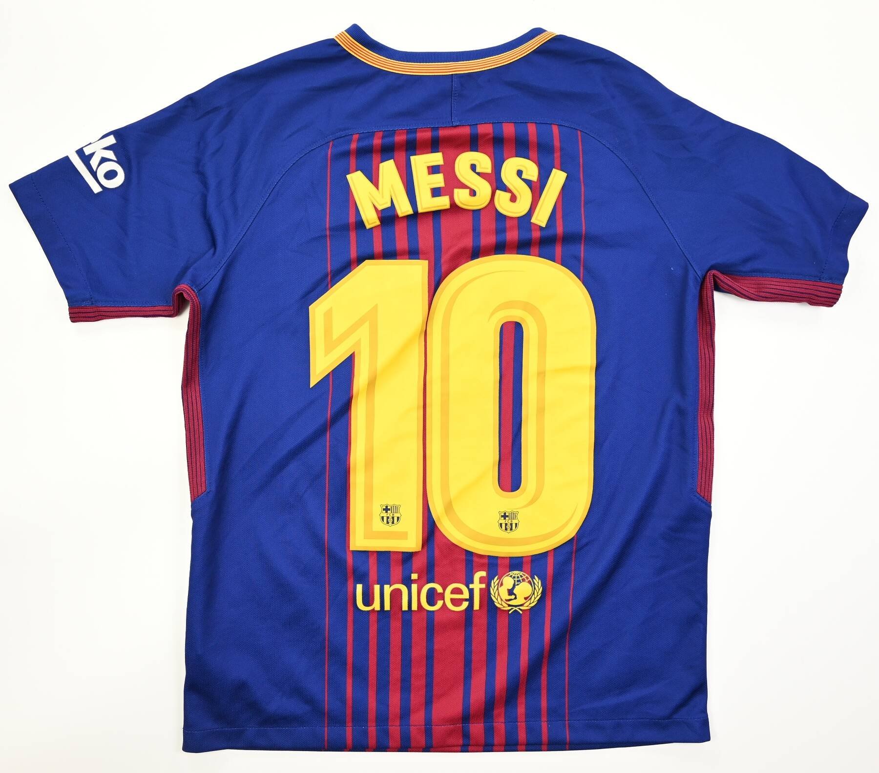 2017-18 FC BARCELONA *MESSI* SHIRT L. BOYS Football / Soccer \ Spanish ...