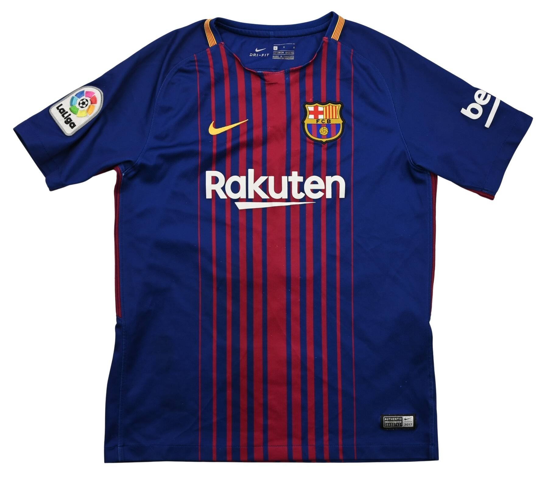 2017-18 FC BARCELONA *MESSI* SHIRT L. BOYS Football / Soccer \ European ...