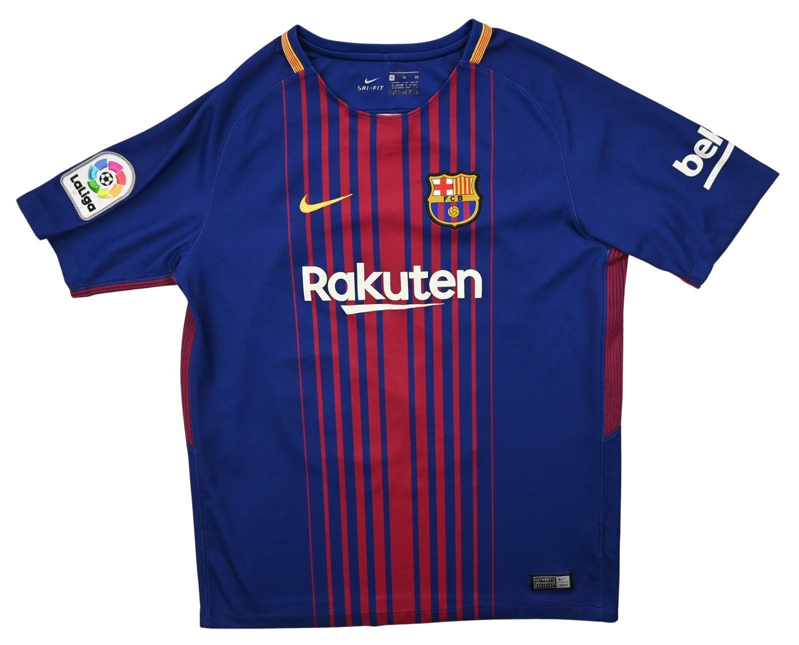 2017-18 Fc Barcelona *messi* Shirt Xl. Boys Football   Soccer 