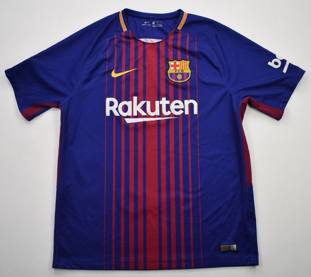 2017-18 FC BARCELONA SHIRT L Football / Soccer \ European \ Spanish Clubs \ FC Barcelona Classic-Shirts.com