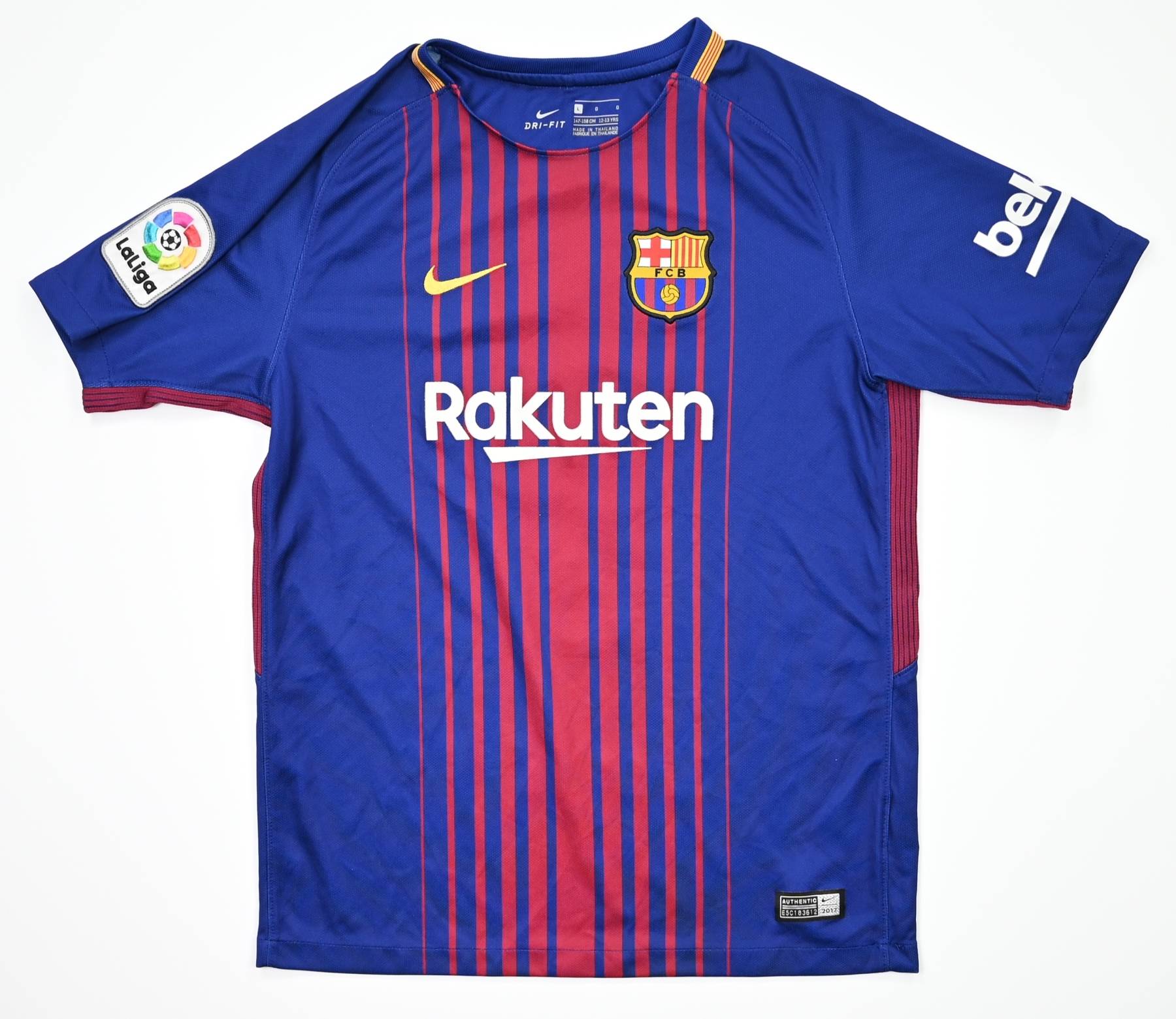 Nike Kids Barcelona 17/18 Suarez Home Jersey - Blue