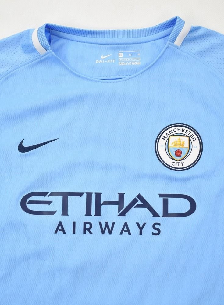 201718 MANCHESTER CITY *DE BRUYNE* SHIRT XL. BOYS Football / Soccer