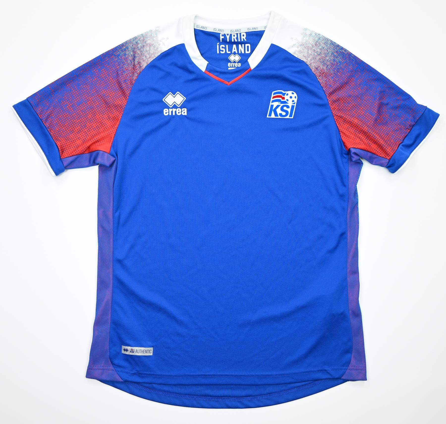 2018/19 Iceland Home Football Shirt / Old Errea Soccer Jersey