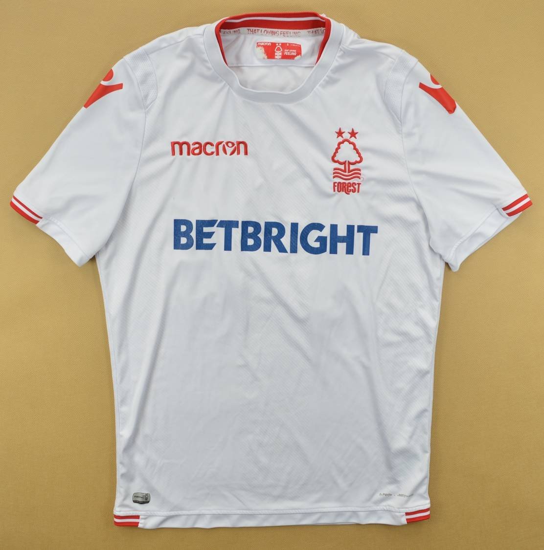 Nottingham Forest Home football shirt 2018 - 2019. Sponsored by Betbright