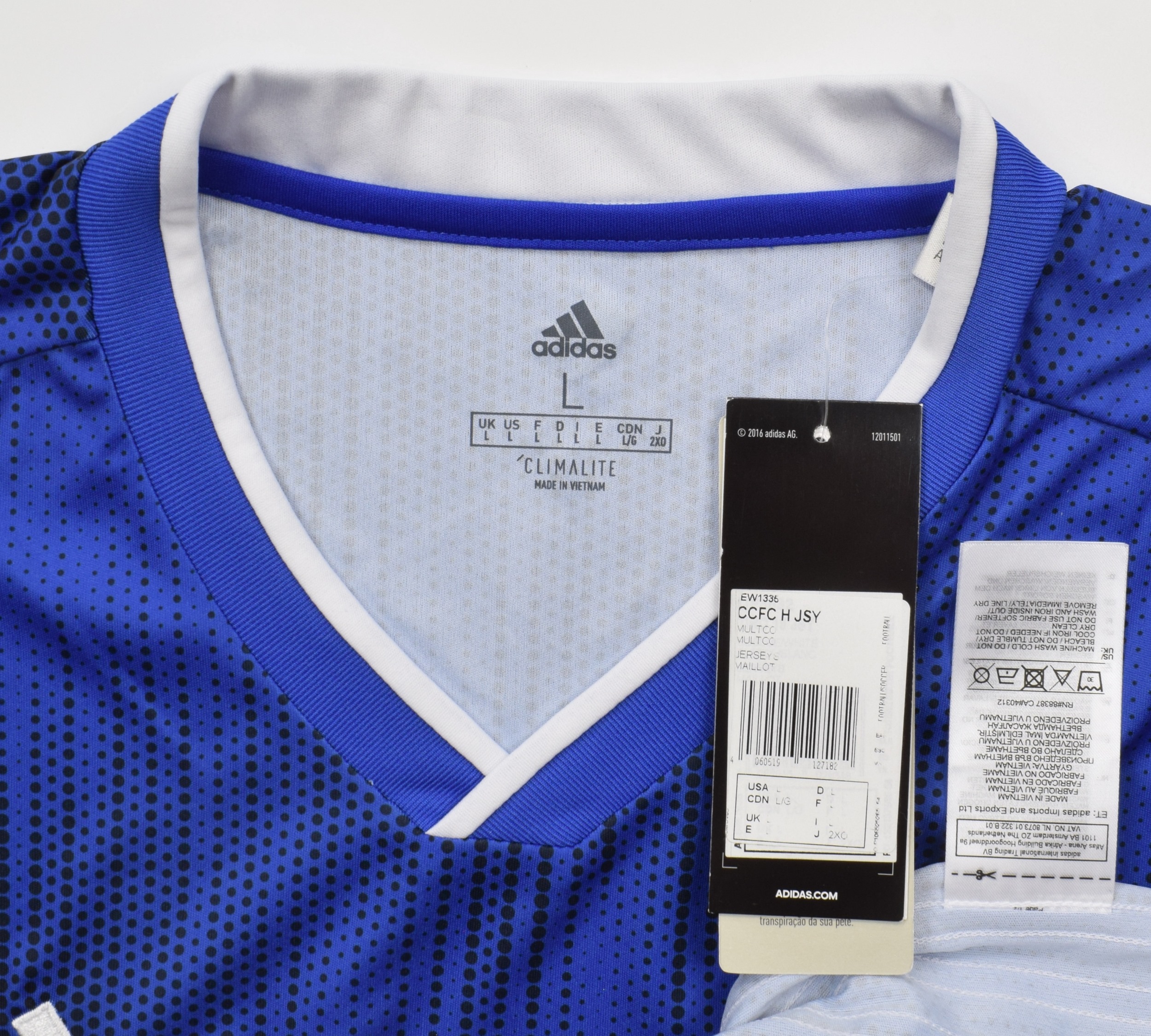 Cardiff City Home football shirt 2019 - 2020 Adidas DP3532 Polyester Mens  Size L