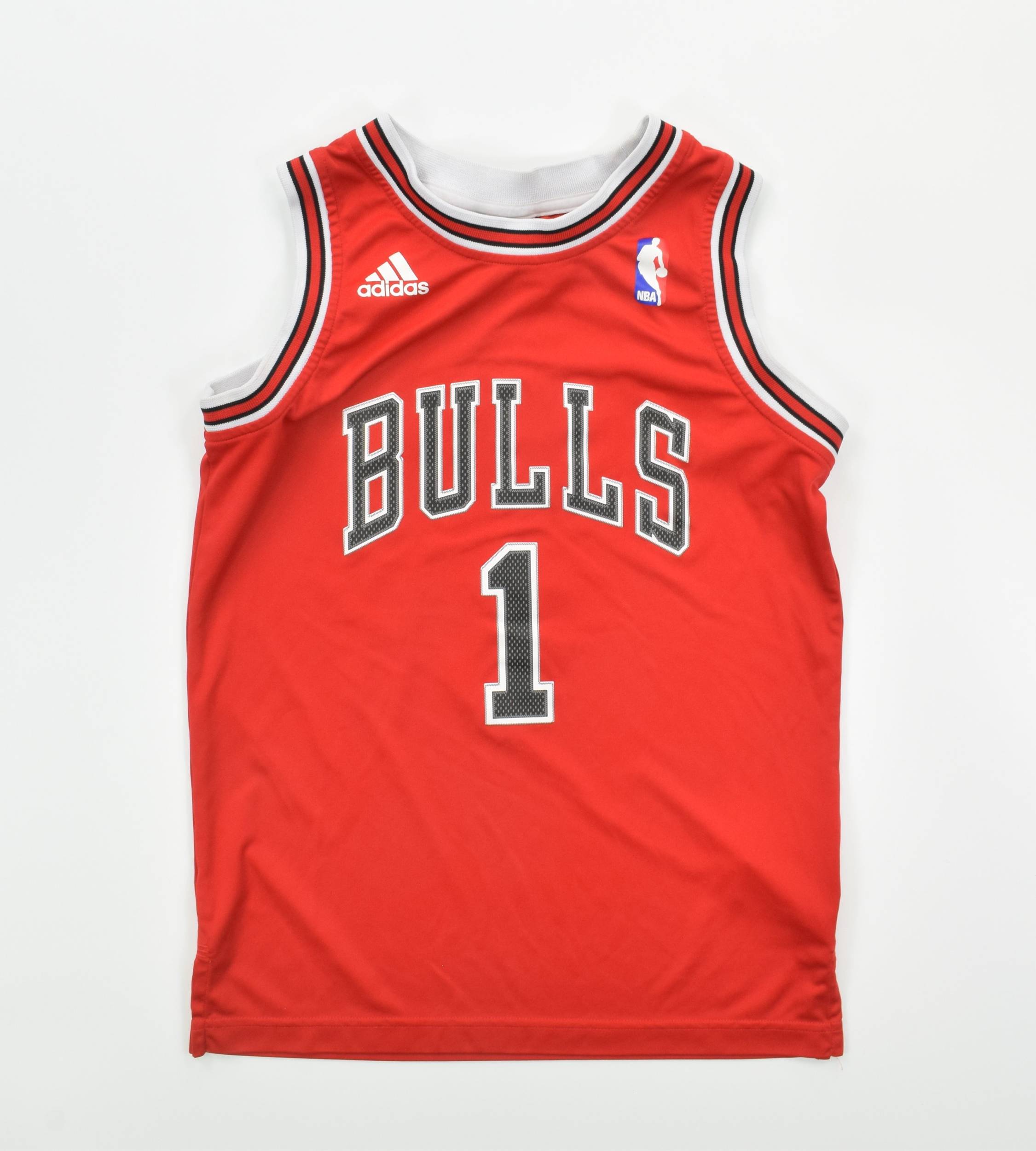 NBA Shirt Mens Medium Gray Bulls Basketball Rose 1 Short Sleeve Crew N