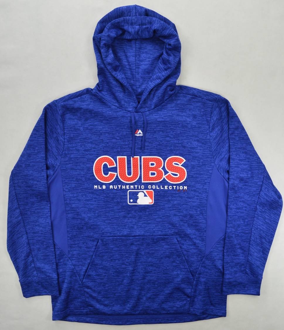 Chicago Cubs Hoodie Pullover Majestic MEN's LARGE Hooded