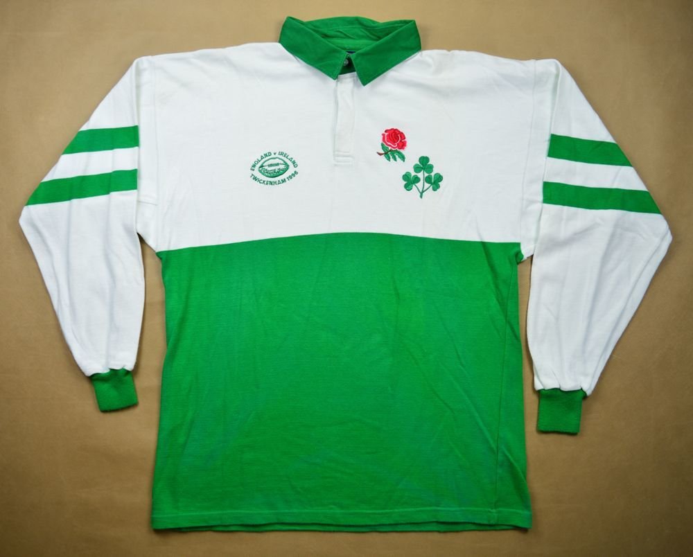 ENGLAND VS IRELAND 1996 RUGBY HALBRO LONGSLEEVE L Rugby \ Rugby Union ...