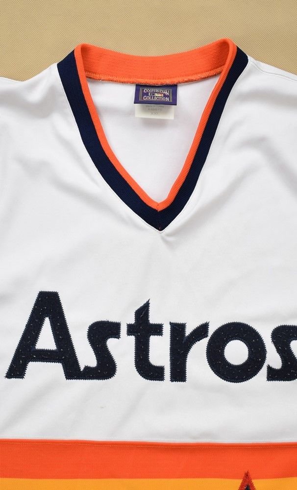 Vintage￼ Majestic Triple Peak Houston Astros T-Shirt Men's 2XL Orange Read