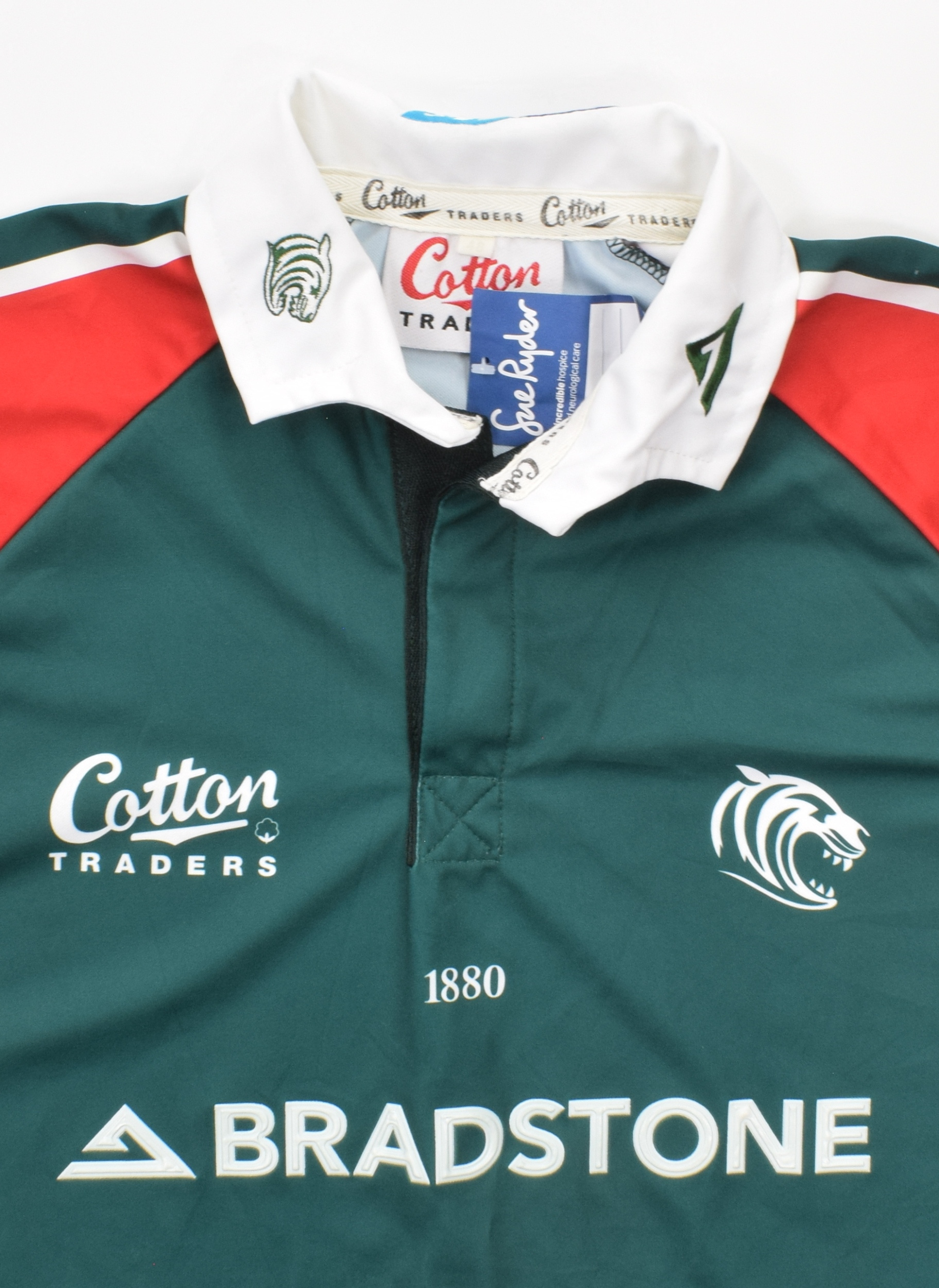 LEICESTER TIGERS RUGBY JERSEY COTTON TRADERS SIZE L
