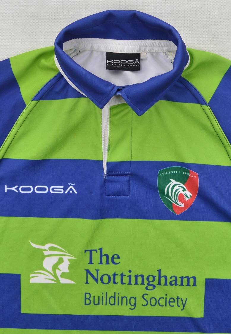 - Green New L Leicester Tigers Kooga Rugby Men's 16/17 Home Shirt Large 