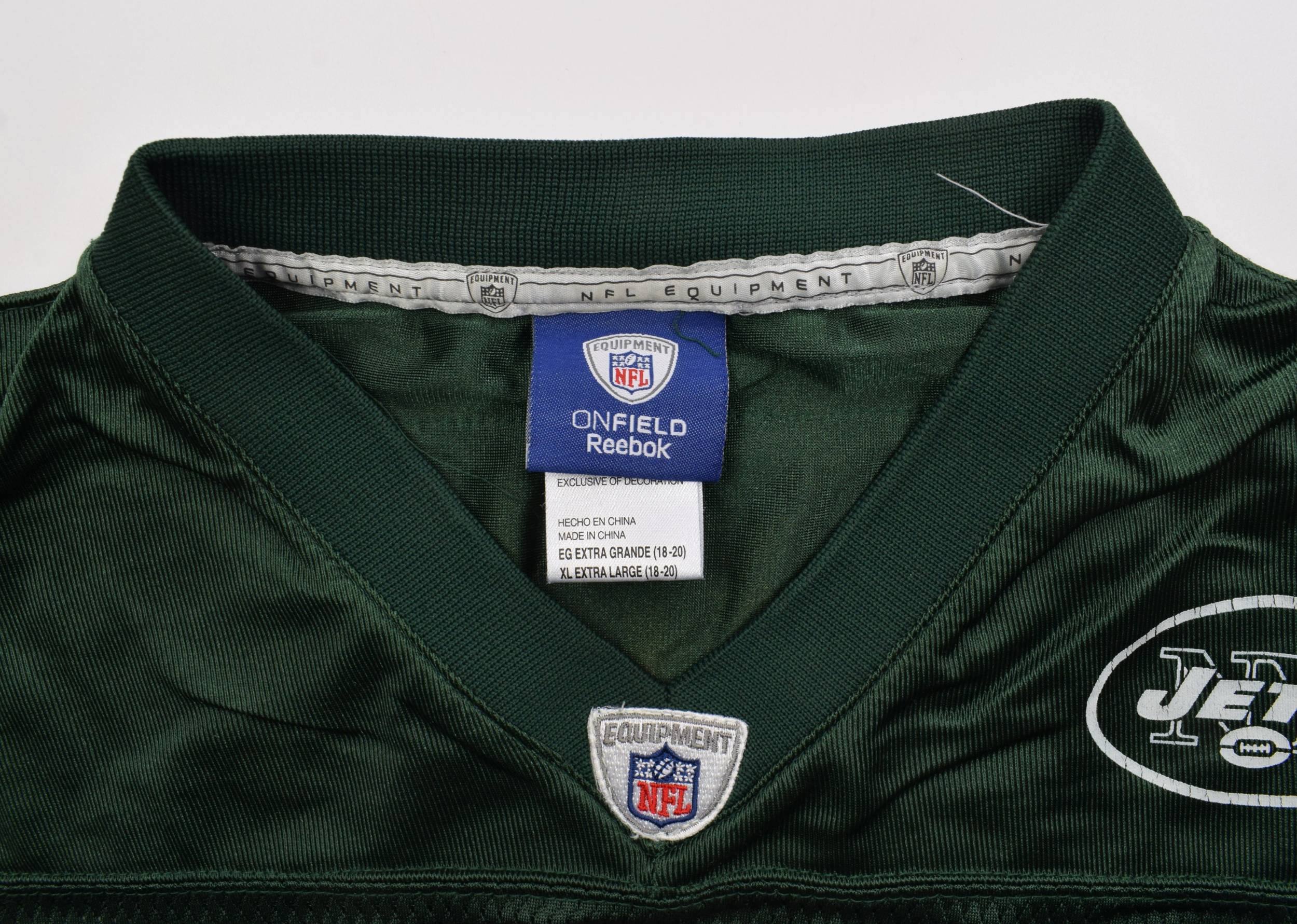 Vintage New York Jets Jersey Size Xtra Large XL NFL Football -   Hong  Kong