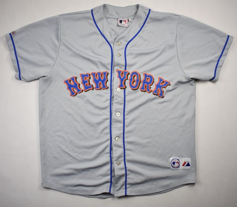 Magestic, Shirts, Magestic Euc Mens Ny Yankees Baseball Jersey Gray Short  Sleeve Button Up 2x