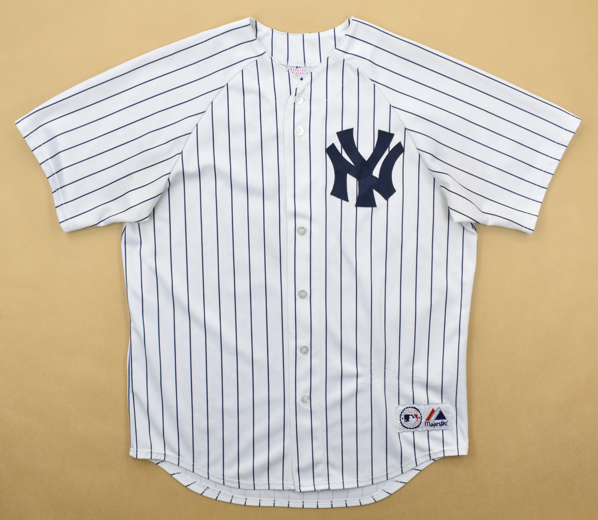 MAJESTIC MLB BASEBALL JERSEY AUTHENTIC COLLECTION SIZE 50 SHIRT NEW YORK  YANKEES