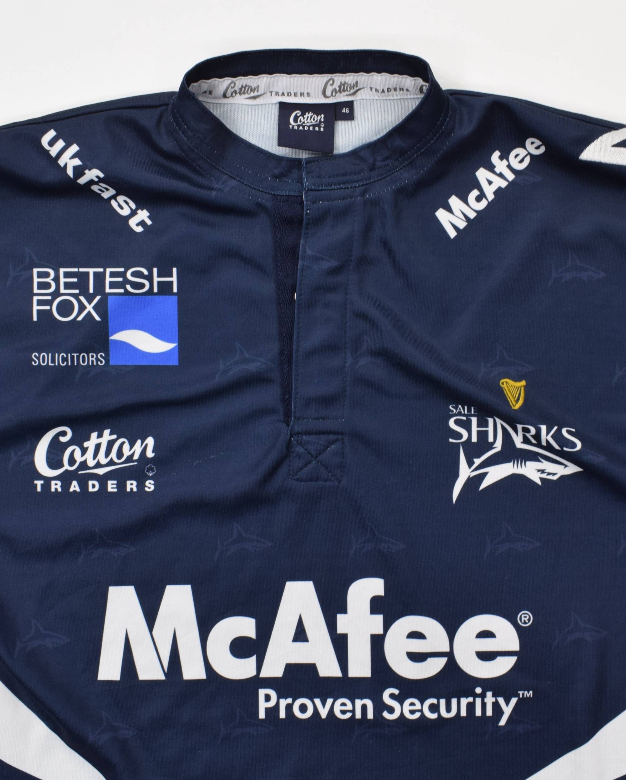 Sale Sharks Jersey Rugby Union 2009/2010 Retro Vintage Shirt Mens Size  Adult M