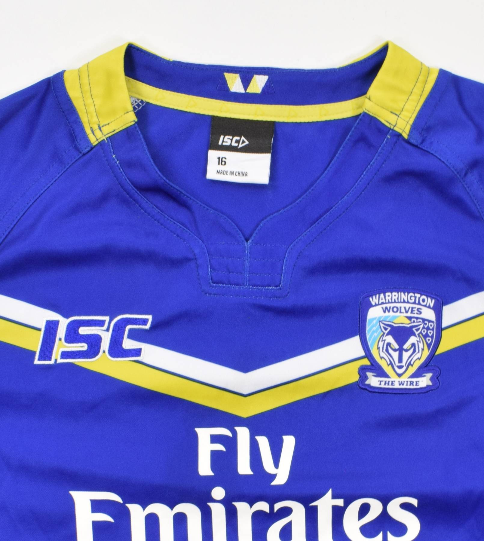 WARRINGTON WOLVES RUGBY ISC SHIRT XL. BOYS Rugby \ Rugby League